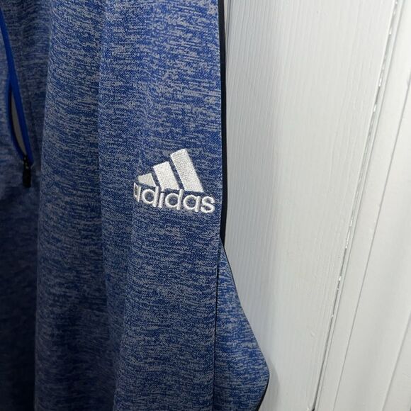 Adidas Blue Lightweight Shirt Jacket with Mock Neck - Picture 5 of 6
